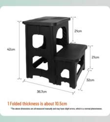Portable Multi-Functional Two-Step Anti-Slip Folding Ladder