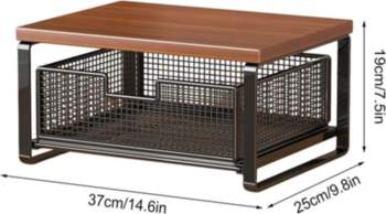 Printer Stand Space Saving Double-Tier Office