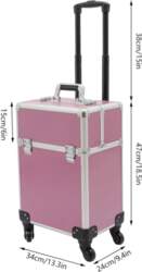 Professional wheeled makeup storage case, large