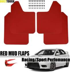 Red Mud Flaps For Mitsubishi lancer