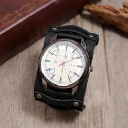Retro Punk Pointer Pulkstenis Ādas plata
