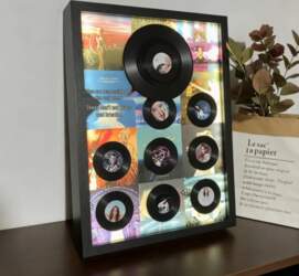 Retro Vinyl Record Lightbox Frame with