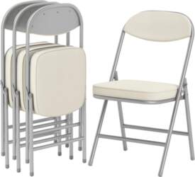 Set of 4 Padded Folding Chairs