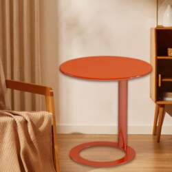 Small Round Side Table, Metal, Accent
