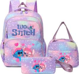 Stitch Student Backpack Set of 3