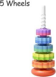 Toddler Rotating Rainbow Tower Spinning Stacking