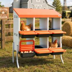 VEVOR Chicken Nesting Boxes, 6 Compartments