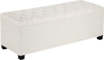 VEVOR Storage Ottoman Bench, Button-Tufted End