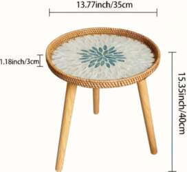 Vintage Green Pattern Small Coffee Table