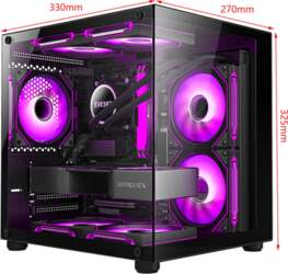 270 Degree Transparent Computer Case Desktop