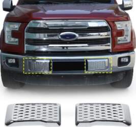 2pcs Chrome Front Bumper Corner Panel