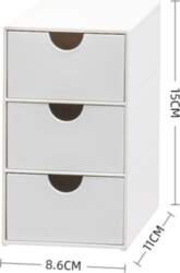 3-Tier Stackable Plastic Storage Box Drawer