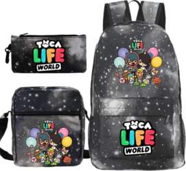 3pcs Set Toca Life World Backpack