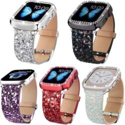 5‑Pack Glitter Sequins Vegan Leather Replacement