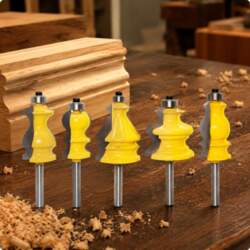 5 Pieces Decorative Molding Router Bit