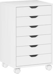 6 Drawer Vertical File Cabinet, Mobile