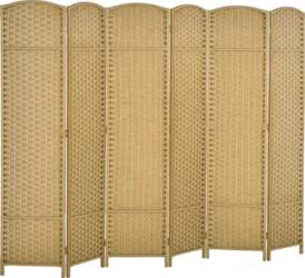 6-Panel Room Divider, Foldable Privacy Screen