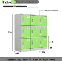 ABS Plastic Lockable Storage Cabinet for