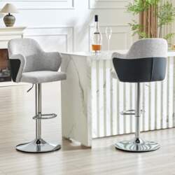 Adjustable bar stool set (set of