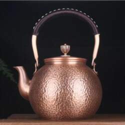 Antique Copper Kettle Handmade Hammer Pattern