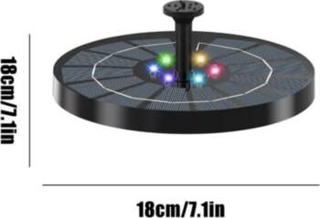 Bird Bath Fountain with Lights Floating