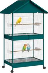 Bird cage on casters with removable