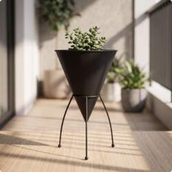 Conical Planter with Stand Slim Three-Legged