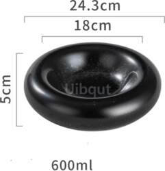 Creative Double Layer Ceramic Dinner round