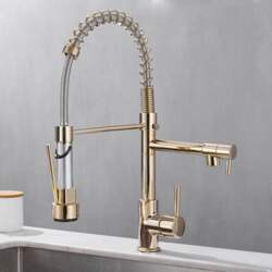 Danweile All-Copper Pull-Out Kitchen Faucet with