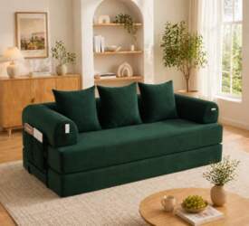 Foldable Compression Sofa with Sturdy Metal