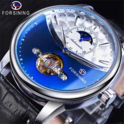 Forsining Luxury Design Skeleton Moon Phase