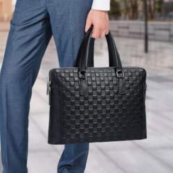 Genuine Leather Computer Bag Large Capacity