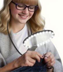 Handheld magnifying glass with light, suitable