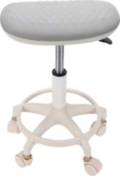 Height Adjustable Rolling Stool with Footrest