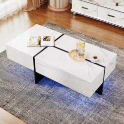 High-Gloss Coffee Table, Structure of White