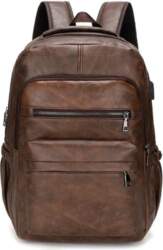 High QualityUSBCharging Backpack MenPULeather Large Capacity