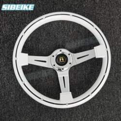 JDM Classic White ABS Steering Wheel