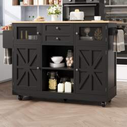 Kitchen island, dining cart with worktop