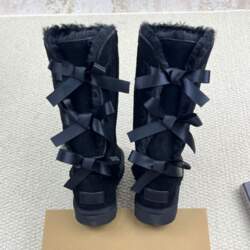 Large size bow tall snow boots