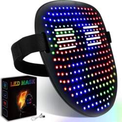 LED apgaismota maska ​​ar Bluetooth programmējamu