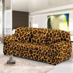 Leopard Print dīvāna pārvalks, elastīgs, elastīgs