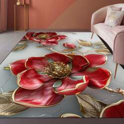 Light Luxury 3D Flower Carpets Large