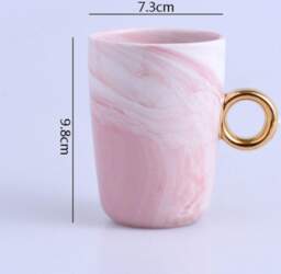 Marble Texture Ceramic Mug Creative Gold