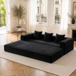 Modular Chenille Block Sofa - Super