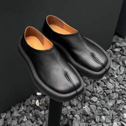 New tabi split-toe shoes men`s platform