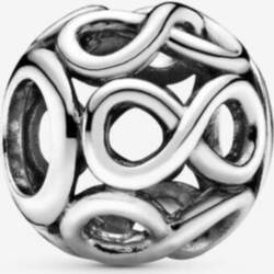 Pandora Openwork Infinity Charm gray