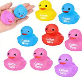 Personalized Name Rubber Ducks Custom Text