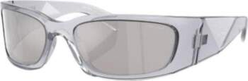 Prada Logo Polyamide Rectangular Sunglasses Men`s