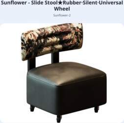 Rolling Low Chair With Backrest Universal