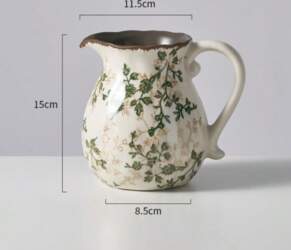 Rural Ice Cracked Milk Pot Ceramic